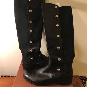 Vince Camuto Riding boots with gold buttons